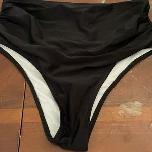 black swimsuit bottoms